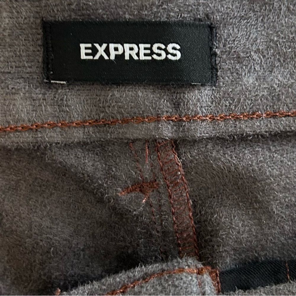 Express Vegan Leather Super High Rise Straight Pants‎ SZ 8 in Brown - Picture 8 of 9